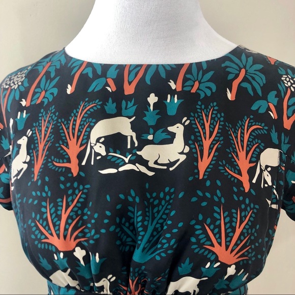 ❌SOLD❌Anna Sui For Anthropologie Fawn Silk Blouse - Picture 2 of 8